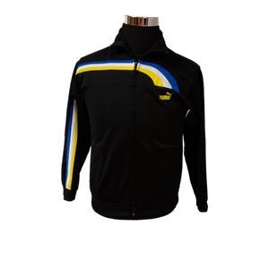 PUMA Boys Large Black Long Sleeve Full Zip Cotton Polyester Track Jacket
